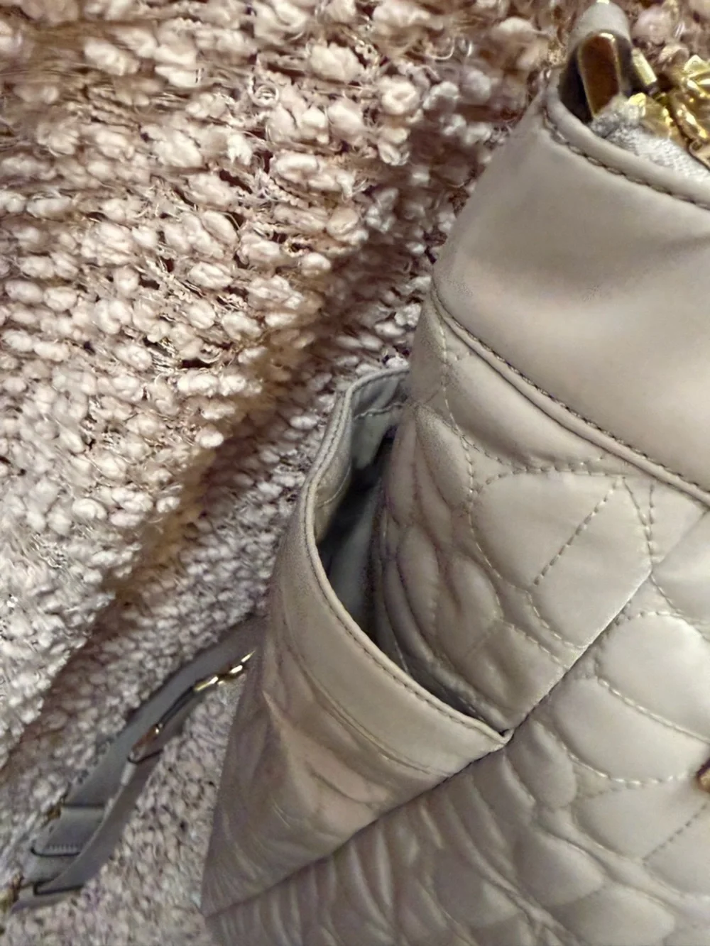 Kate Spade Greige Quilted Backpack - Picture 5 of 15